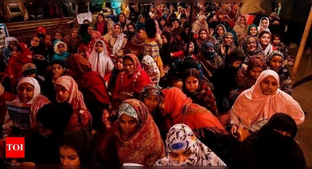 Shaheen Bagh Protest Delhi - majority women and children were sitting in a massive area. P.C Times of India