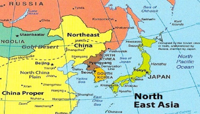 Северо восток азии. Северо Восточная Азия на карте. Восточная Азия. Северо-Восток Азии карта.