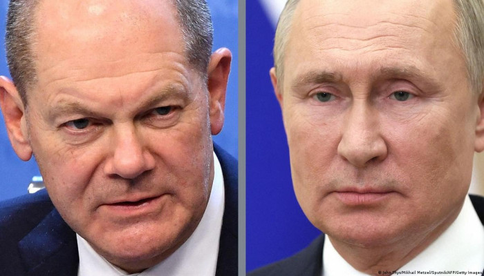 German Chancellor Scholz And President Putin Holds Telephone Conversation